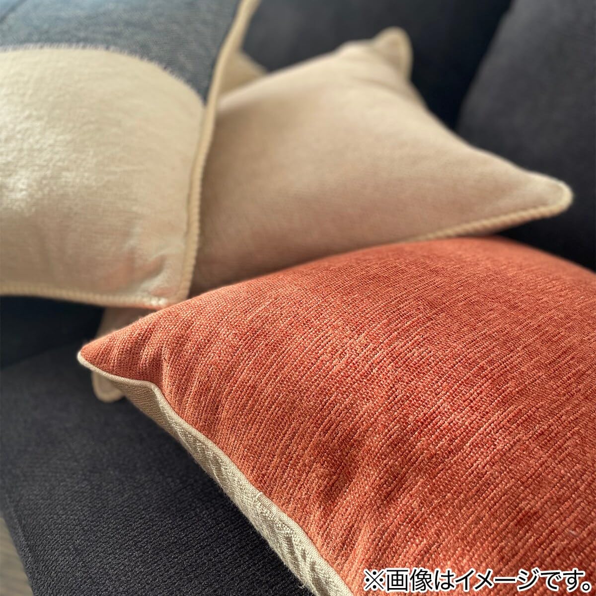 Amazon.co.jp: ニトリ パイピング クッションカバー ANM019 45x45cm